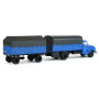 Camion Willeme bâché bleu + remorque - HO - 1:87 - REE CB-106