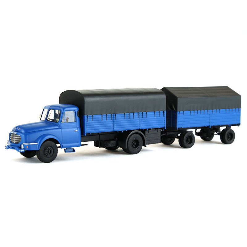 Camion Willeme bâché bleu + remorque - HO - 1:87 - REE CB-106