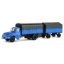 Camion Willeme bâché bleu + remorque - HO - 1:87 - REE CB-106