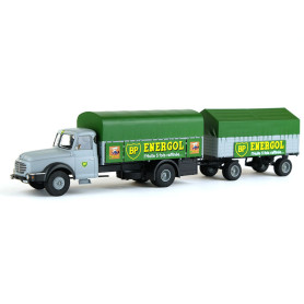 Camion Willeme bâché BP Energol + remorque - HO - 1:87 - REE CB-107