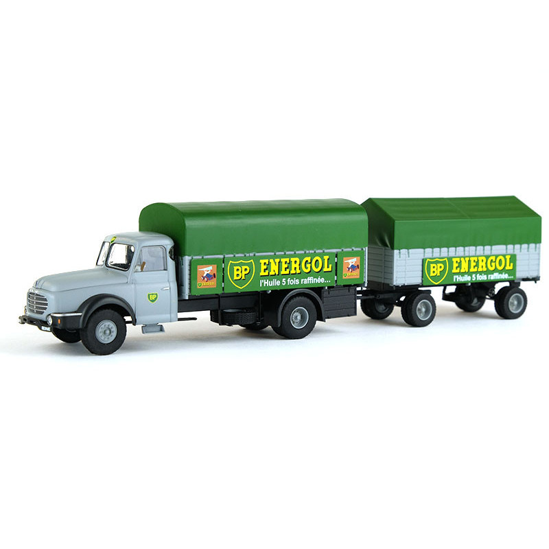 Camion Willeme bâché BP Energol + remorque - HO - 1:87 - REE CB-107