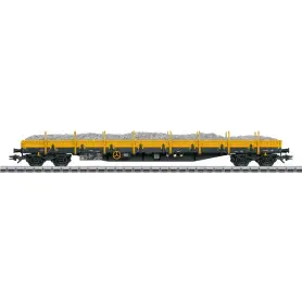Wagon à bord bas Res chargé ép. VI - HO 1/87 - MARKLIN 47168