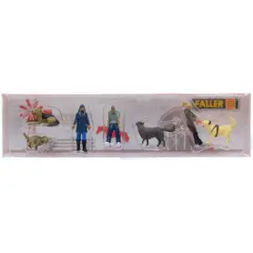 Promeneurs avec chiens - HO 1/87 - FALLER 151745