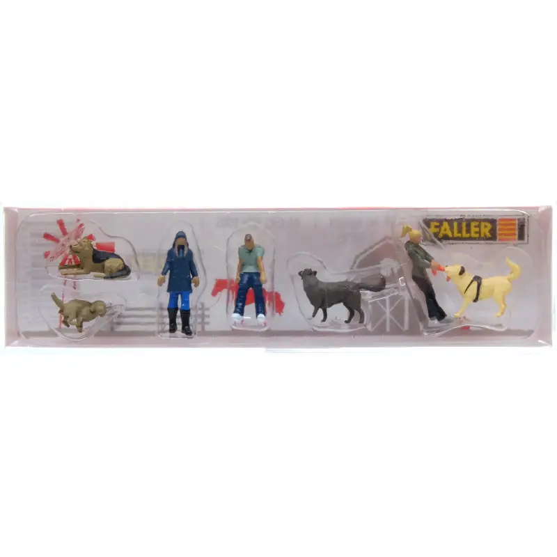 Promeneurs avec chiens - HO 1/87 - FALLER 151745
