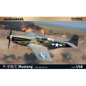 P-51B/C Mustang avec aileron dorsal PROFIPACK - 1/48 - EDUARD 82108