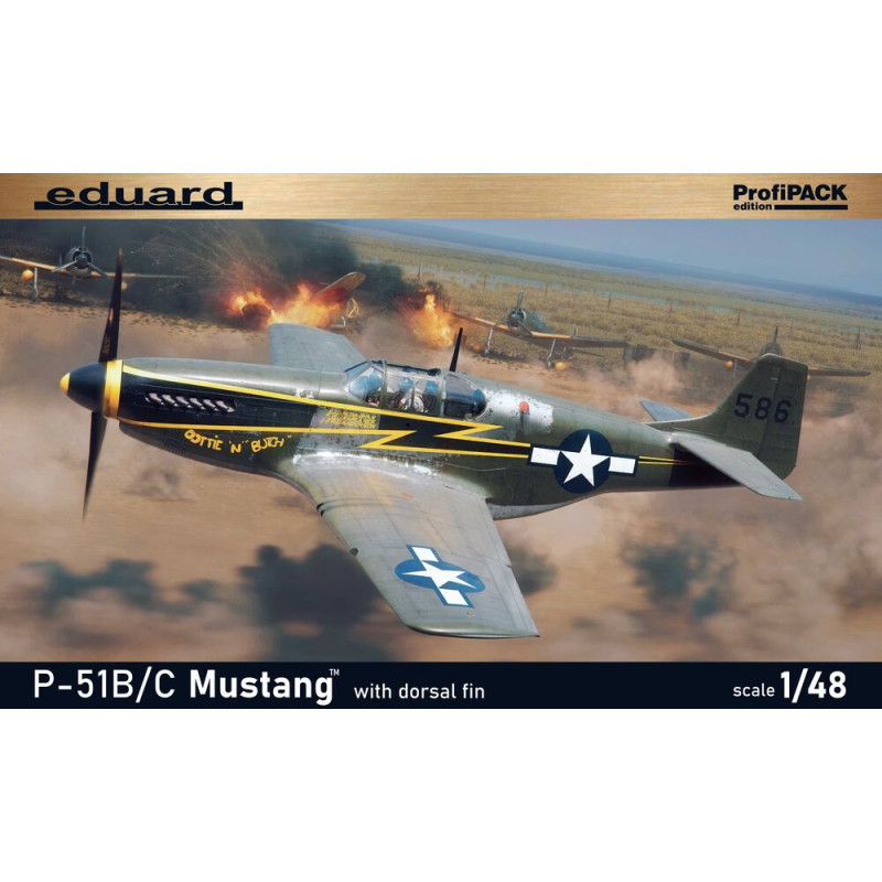 P-51B/C Mustang avec aileron dorsal PROFIPACK - 1/48 - EDUARD 82108