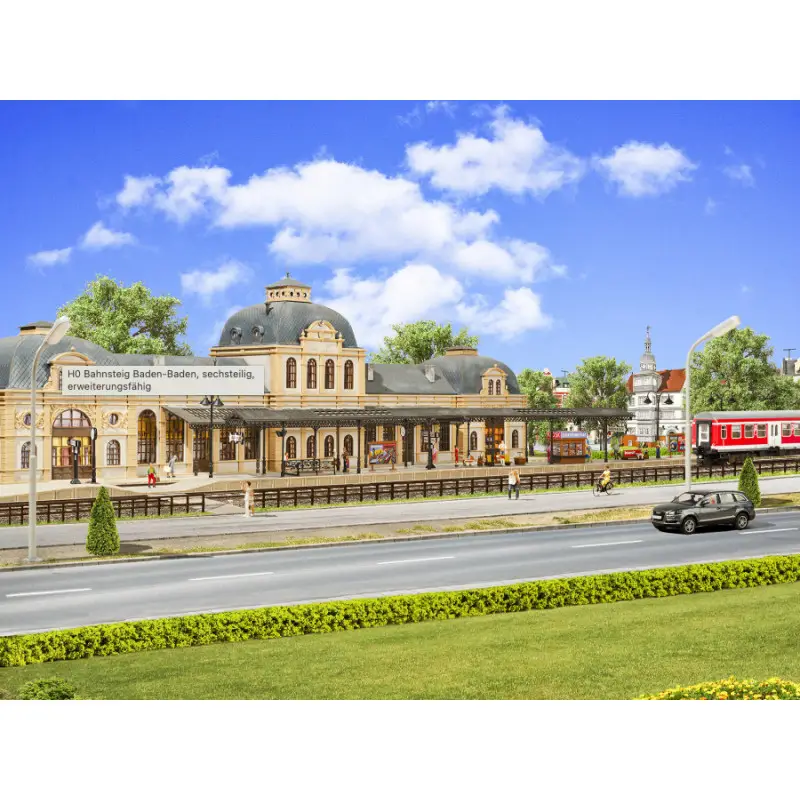 Quai de la gare de Baden-Baden, en 6 parties, extensible - HO 1/87 - VOLLMER 43559