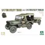 Jeep 4×4 G503 MB de ¼ tonne avec remorque - échelle 1/16 - TAKOM 1026