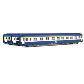 3 voitures UIC couchettes logo encadré SNCF ép IV-V - HO - REE VB-216