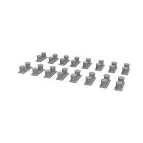 Bornes d'amarrage de cuirassés de l'US Navy WWII - 1/350 - EDUARD 653010