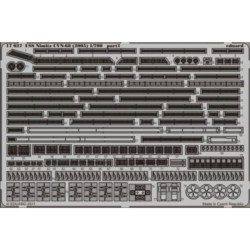 Set détaillage USS Nimitz CVN-68 (2005) Trumpeter - 1/700 - EDUARD 17027