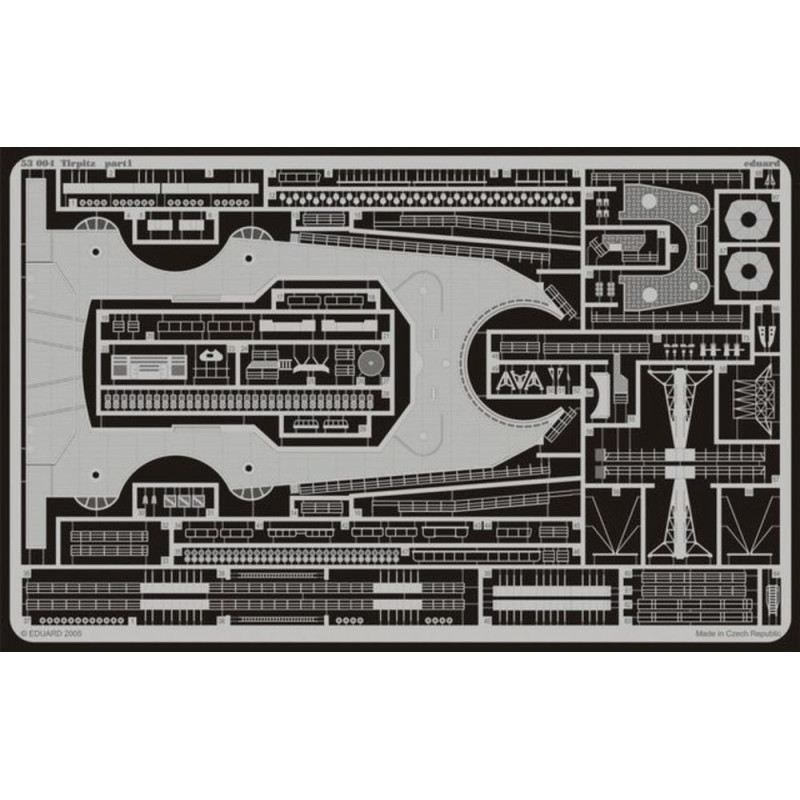 Set photodécoupe du cuirassé Tirpitz - 1/350 - EDUARD 53004