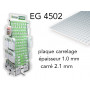 Evergreen EG4502 - (x1) plaque styrène carrelage - 2.1 mm