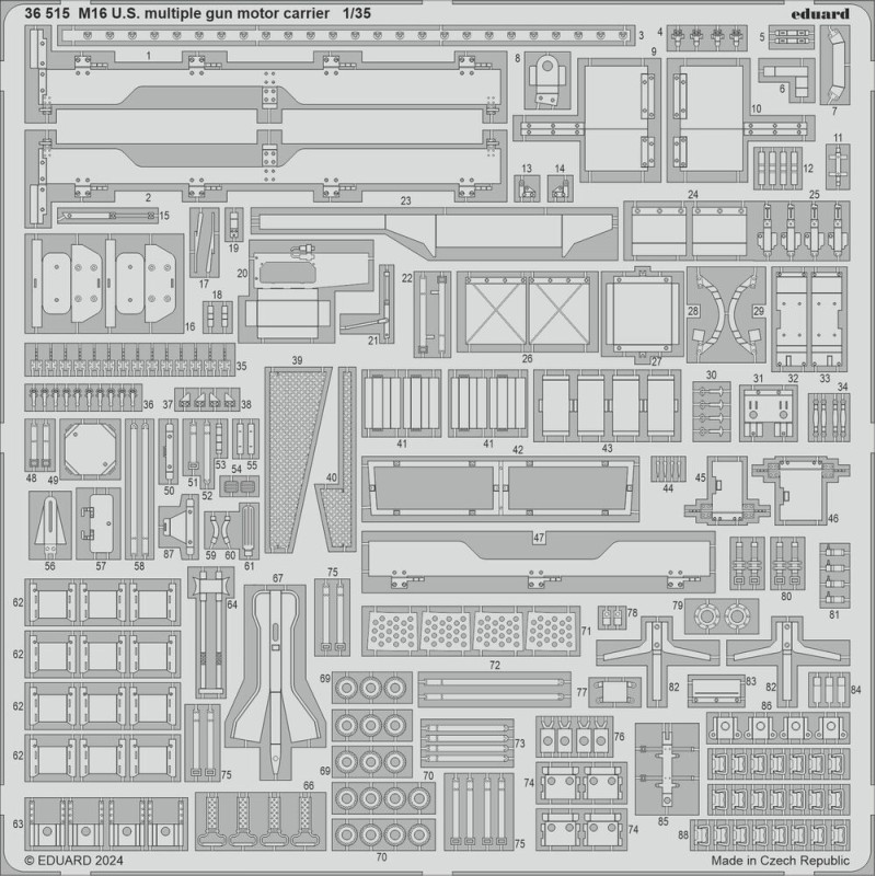 Détaillage M16 US Multi Gun Motor Carrier 1/35 TAMIYA - 1/35 - EDUARD 36515