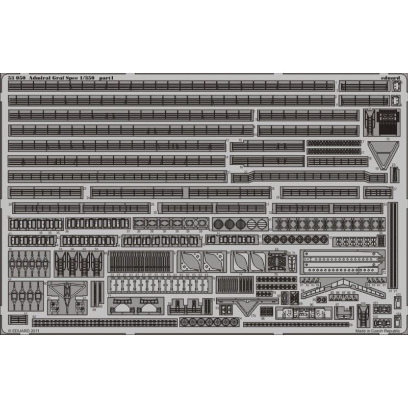 Set détaillage Amiral Graf Spee Academy - 1/350 - EDUARD 53050