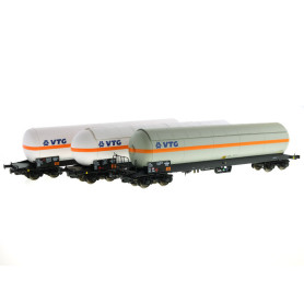 Set 3 wagons citerne gaz UAS VTG - ép. IV et V - HO - LS Models 30762