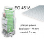 Evergreen EG4516 - (x1) plaque styrène pavés - 6.3 mm