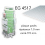 Evergreen EG4517 - (x1) plaque styrène pavés - 9.5 mm