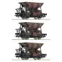 Set de 3x Wagons-trémies à ballast Talbot, OBB ép. IV - HO 1/87 - ROCO 6600283