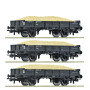 Set de 3x Wagons à bord bas chargés de sable ép. III NS - HO 1/87 - ROCO 6600259