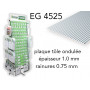 Evergreen EG4525 - (x1) plaque styrène Metal Siding - 0.75 mm