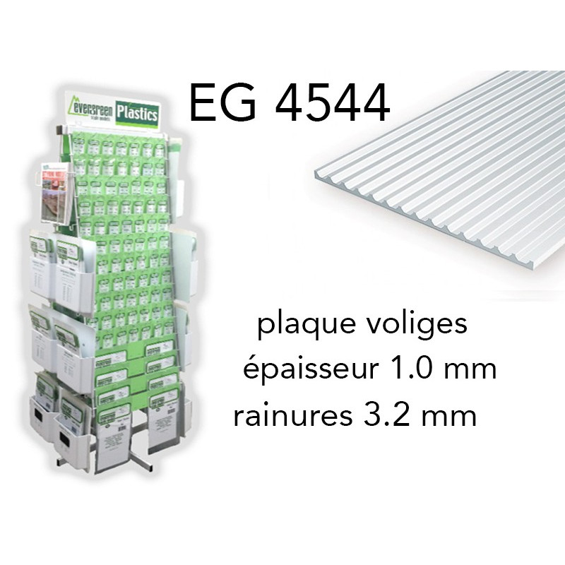 Evergreen EG4544 - (x1) plaque styrène Board & Batten - 3.2 mm