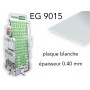 Evergreen EG9015 - (x3) plaque styrène blanche - 0.40 mm