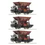 Set de 3x Wagons-trémies à ballast Talbot, DRG ép. II - HO 1/87 - ROCO 6600265