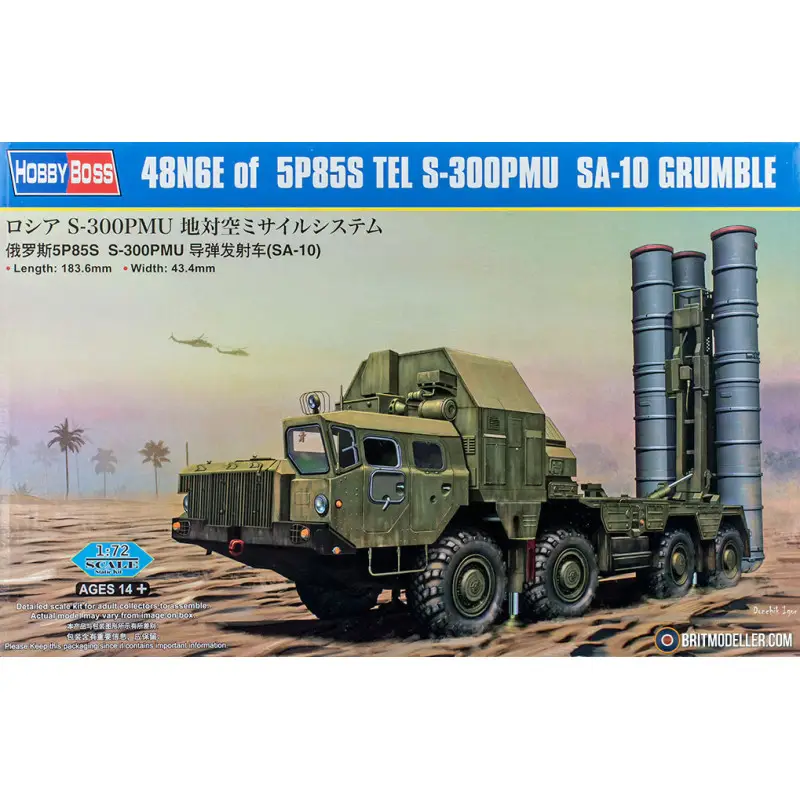 48N6E of 5P85S TEL S-300PMU SA-10 Grumble - 1/72 - HOBBY BOSS 92929