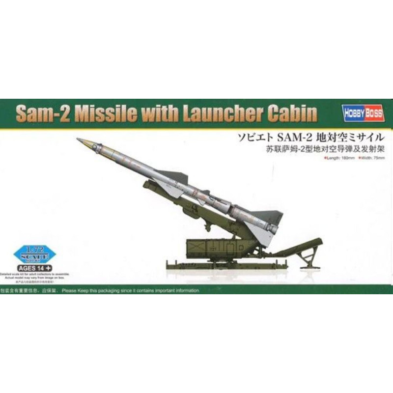 Missile Sam-2 avec cabine de lancement - 1/72 - HOBBY BOSS 82933