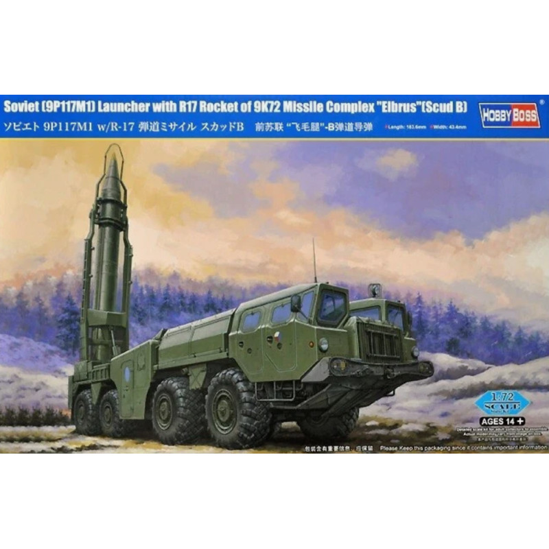 Lanceur soviétique (9P117M1) avec roquette R17 du complexe de missiles 9K72 « Elbrus » (Scud B) - 1/72 - HOBBY BOSS 82939