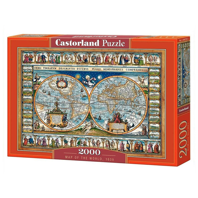 Map of the world - Puzzle 2000 pièces - CASTORLAND