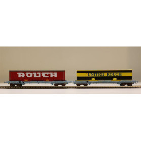 LS Models 30314 - Coffret 2 wagons porte conteneurs ROUCH époque IV - HO