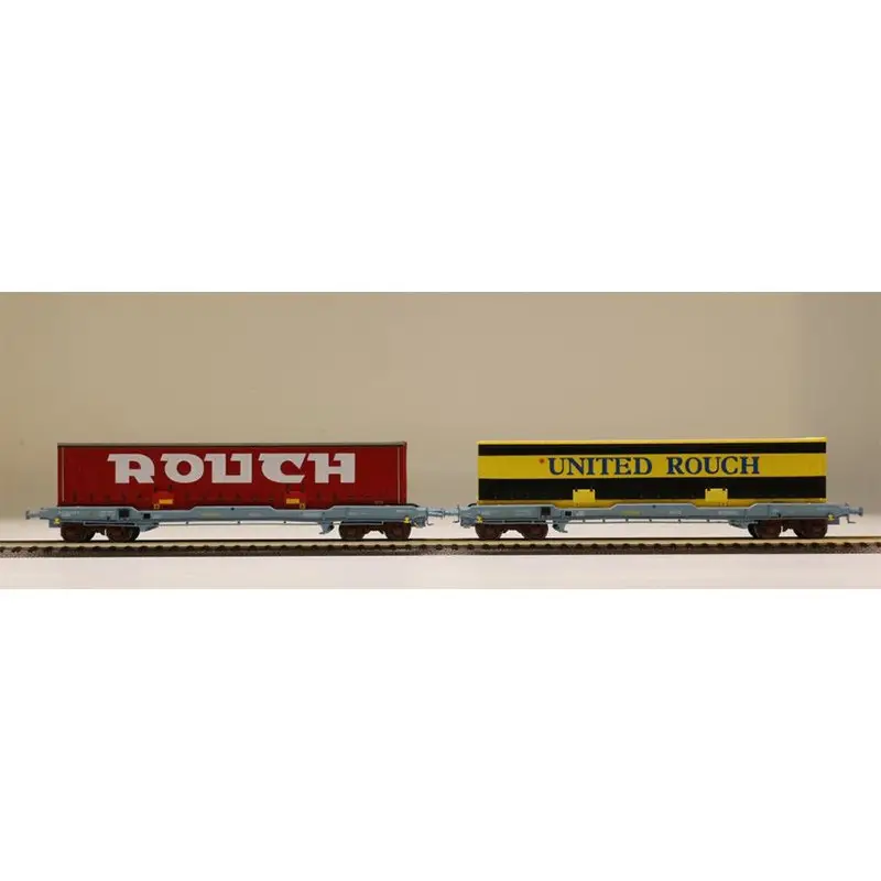 LS Models 30314 - Coffret 2 wagons porte conteneurs ROUCH époque IV - HO
