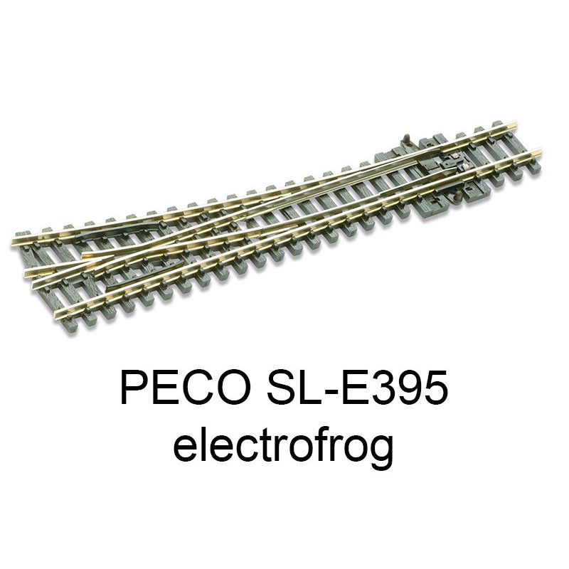 PECO SL-E395 - Aiguillage droit à droite 14° Electrofrog échelle N