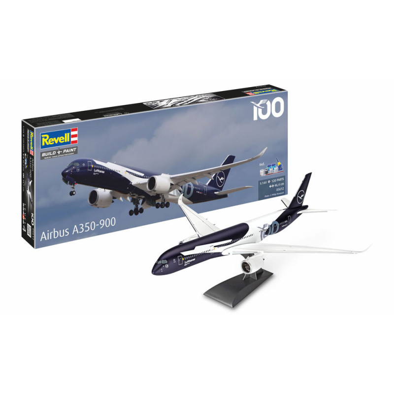 Coffret cadeau Airbus A350-900 - Lufthansa 100 ans - 1/144 - REVELL 05612