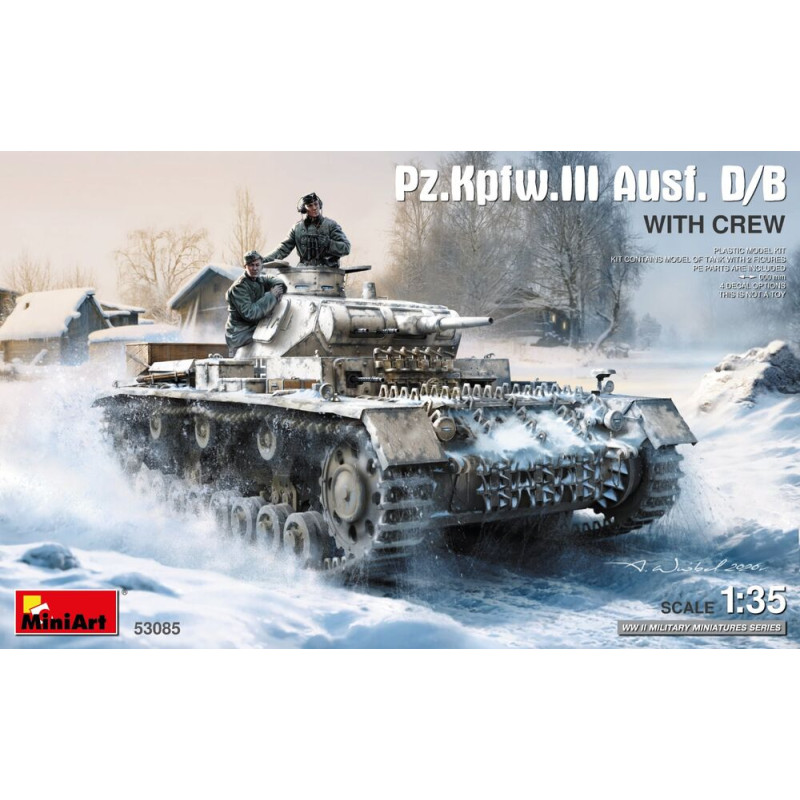 Pz.Kpfw.III Ausf. D/B avec équipage - 1/35 - MINIART 53085