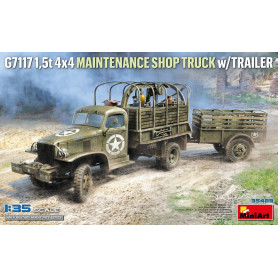 Camion d'atelier d'entretien 4x4 1,5 t avec remorque G7117 - 1/35 - MINIART 35498