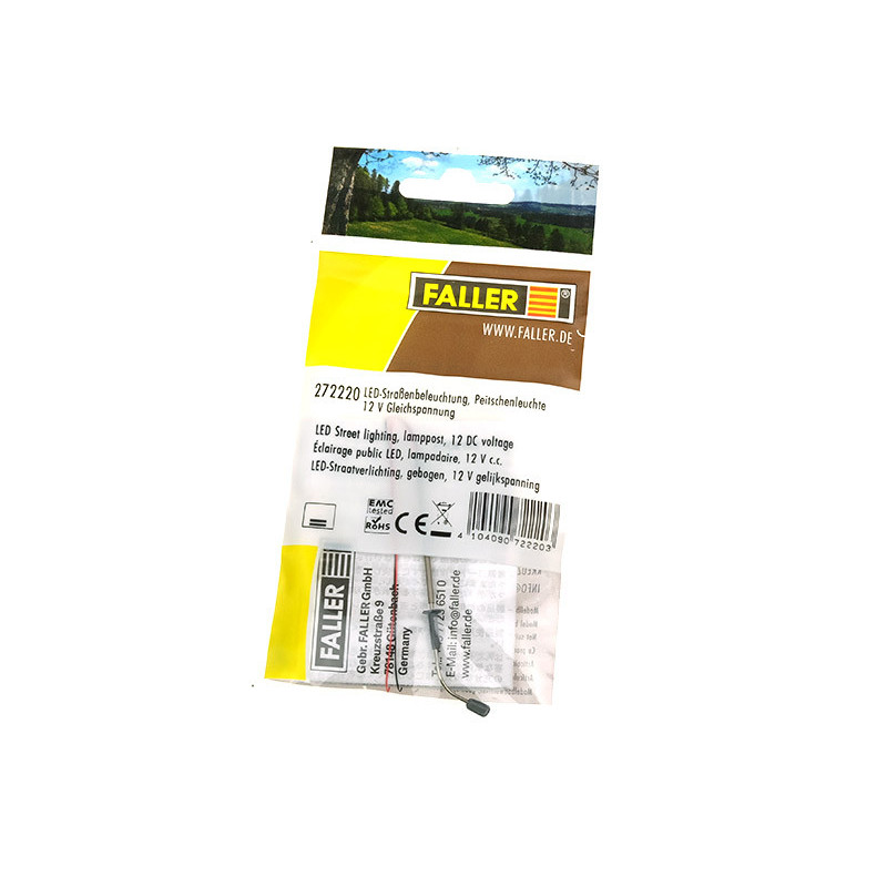 Lampadaire Moderne LED Double Échelle Faller 272221 – Échelle N 1/160 – Neuf – Pour Maquettes De Train