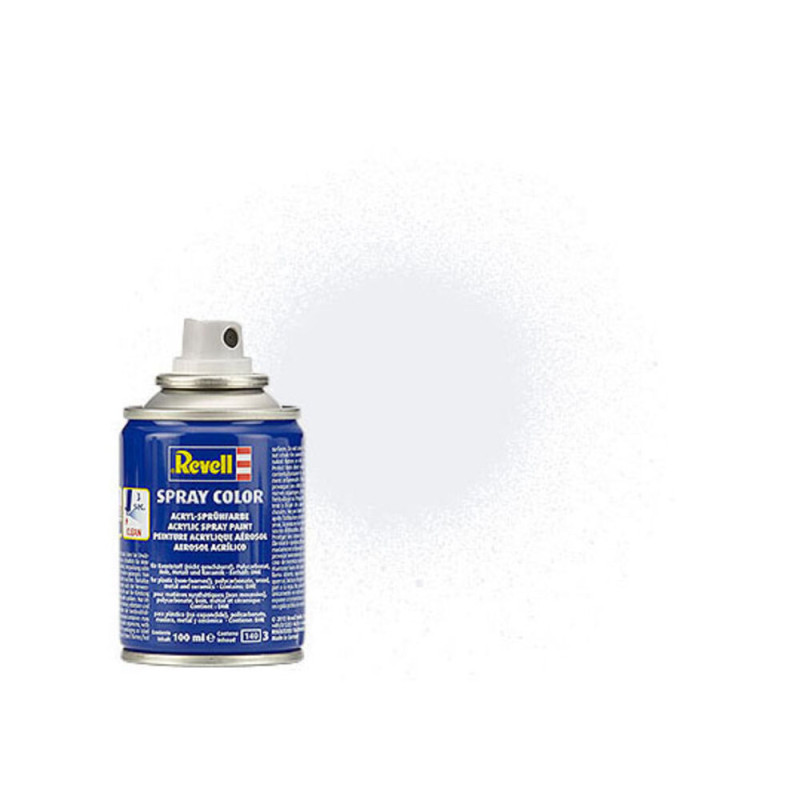 Spray blanc satiné RAL 9010 100ml - REVELL 34301