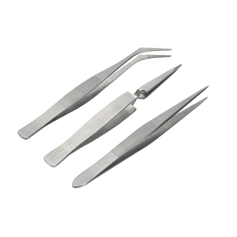 Set de 3x pinces brucelles de modélisme - REVELL 39063