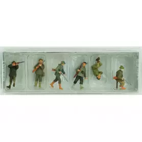 6 chasseurs et leur fusil - HO 1/87 - PREISER 10552