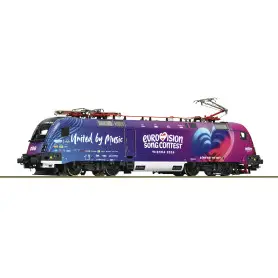 Locomotive électrique 1116 203-1 « ESC 2026 », ÖBB ép. VI analogique - HO 1/87 - ROCO 7500240