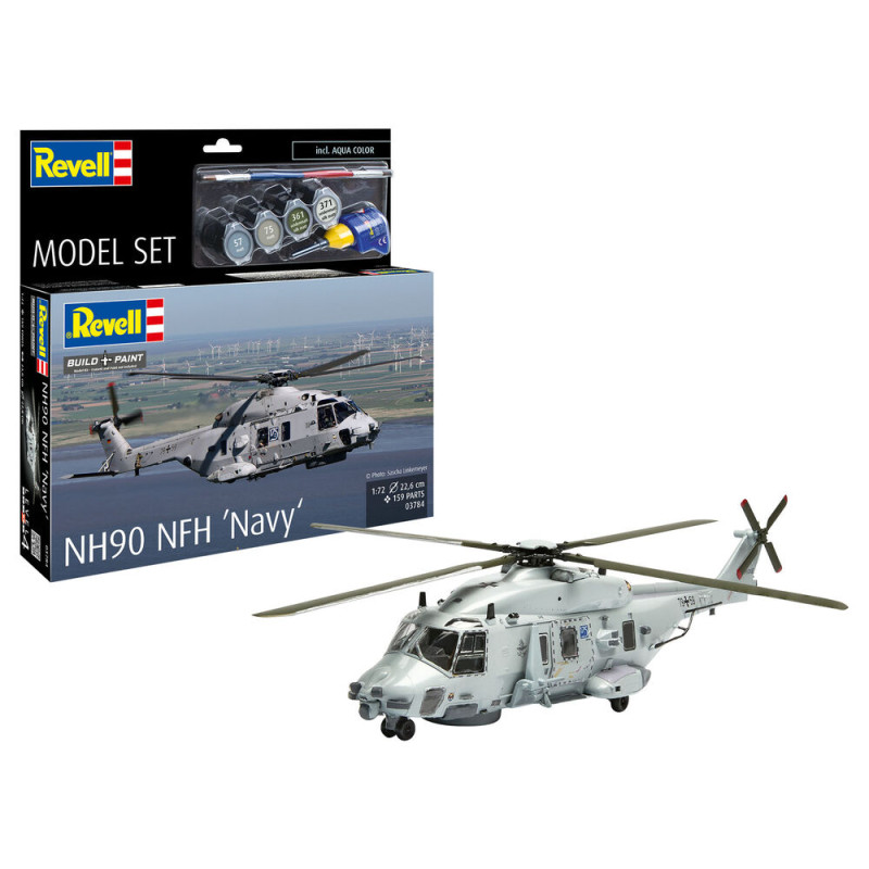 Hélicoptère NH90 NFH Navy Set complet - 1/72 - REVELL 63784