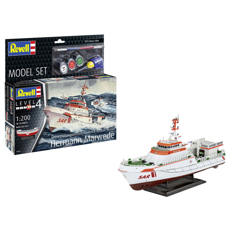 Bateau de secours Hermann Marwede Set complet - 1/200 - REVELL 65812
