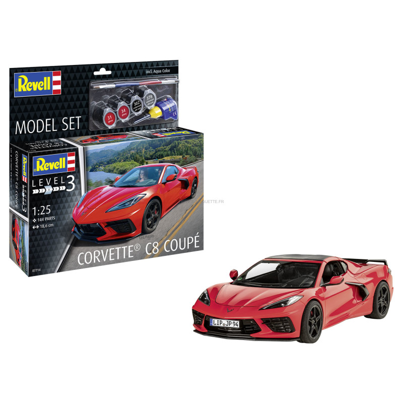 Corvette C8 Coupé Set complet - 1/24 - REVELL 67714