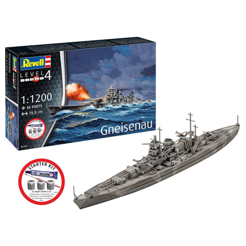 Cuirassé Gneisenau Set complet - 1/1200 - REVELL 75181