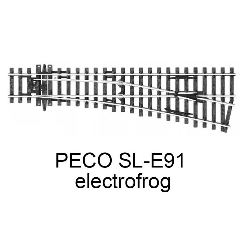 PECO SL-E91 - Aiguillage court à droite 12° code 100 échelle HO