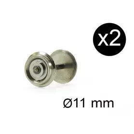 2 essieux de remplacement pour JOUEF Ø11 mm