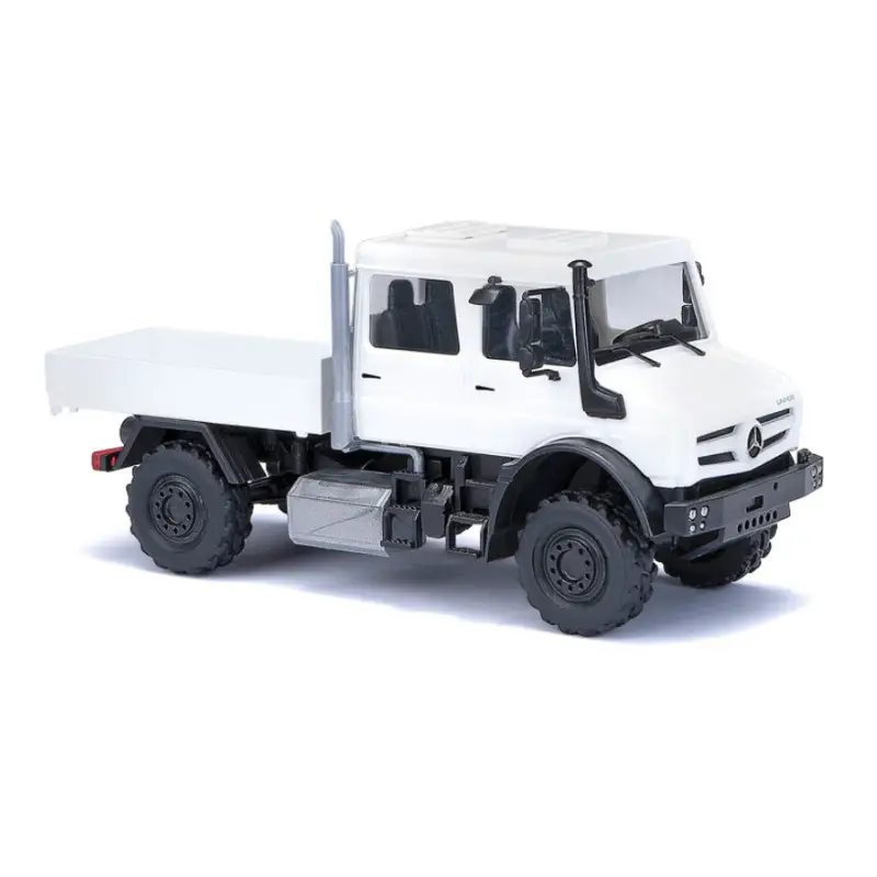 Mercedes-Benz Unimog double cabine, blanc - HO 1/87 - BUSCH 51081